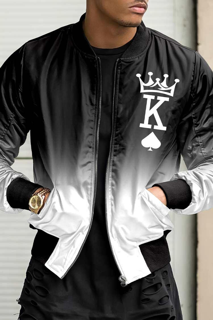 Tiboyz Fashion Gradient K Baseball Jacket