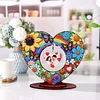 DIY Special Shape Diamond Painting Wooden Heart Shape Desk Ornament Decor Kit