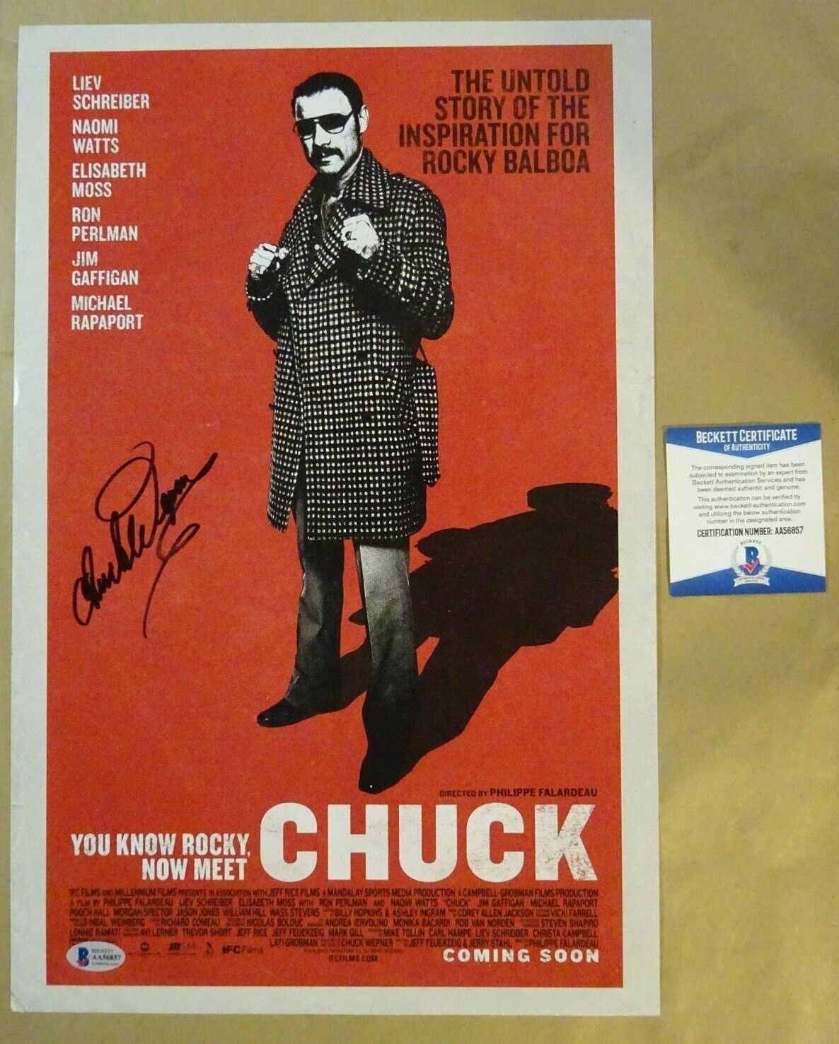 Signed CHUCK WEPNER Autographed CHUCK