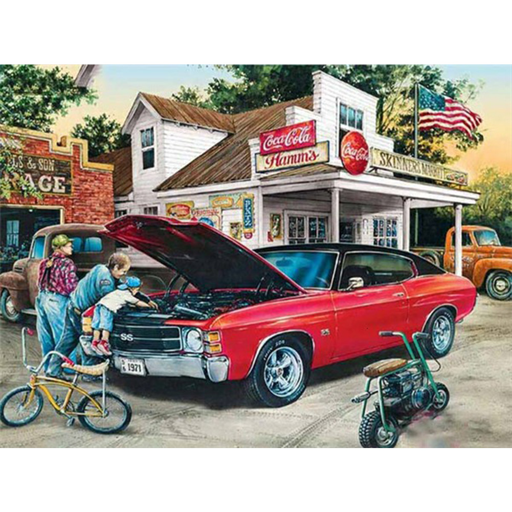 

Garden Cars - Round Drill Diamond Painting - 40*30CM, 501 Original