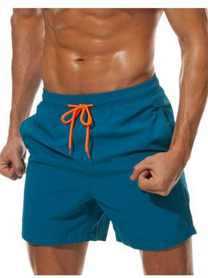 New Summer Sports and Leisure Solid Color Men's Four Shorts Men's Beach Pants