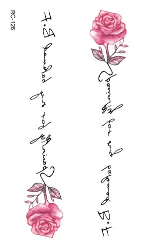 52 Kinds Watercolor Flora Lavender Waterproof Fake Tattoos Temporary Women Arm Chest Ankle Stickers Floral Body Art Tatto Flower