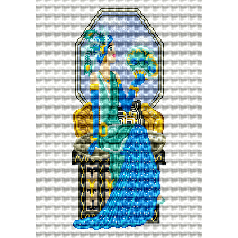 

Elegant Lady - 11CT Stamped Cross Stitch - 40*55CM, 501 Original