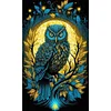 >SALE<Full Embroidery Cotton Thread11CT Print Moonlight Owl Cross Stitch Kit 50x80cm