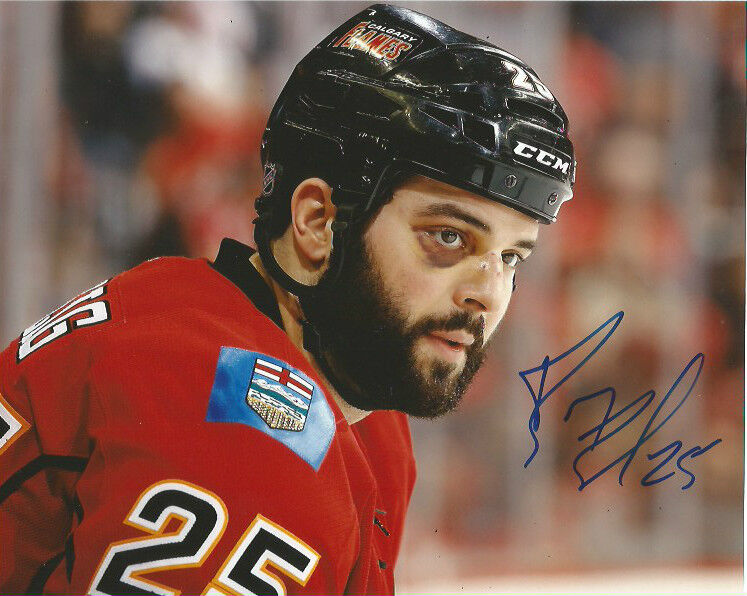 Calgary Flames Brandon Bollig Autographed Signed 8x10 NHL Photo Poster painting COA