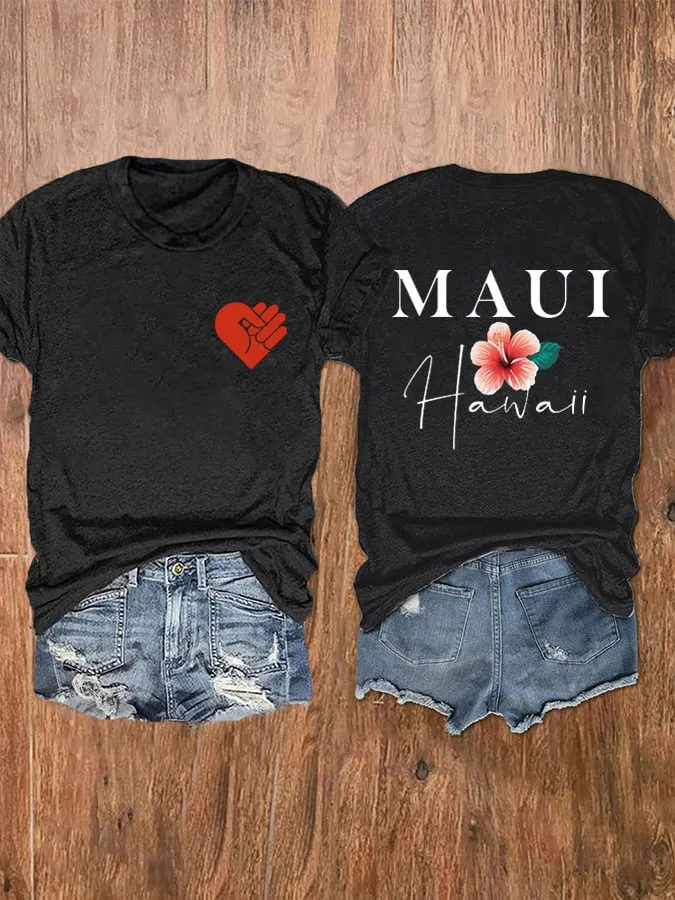 Women's Lahaina Strong Support Hawaii MAUI Tee