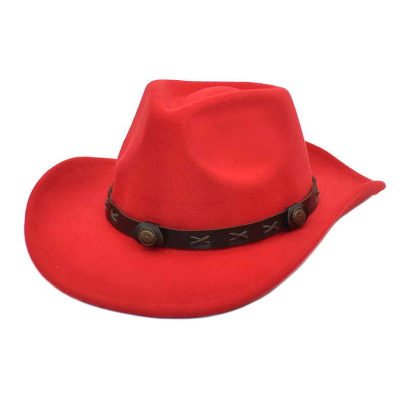 Woolen Hat Men's Women's Couple Hat Woolen Western Cowboy Hat Tide