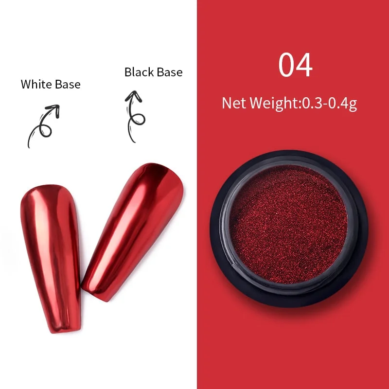 6Colors Laser Holo Aurora Solid Mirror Nail Glitter Powder Nails UV Gel Polish Holographics Pigment Nail Art Decorations-Nail Inspo