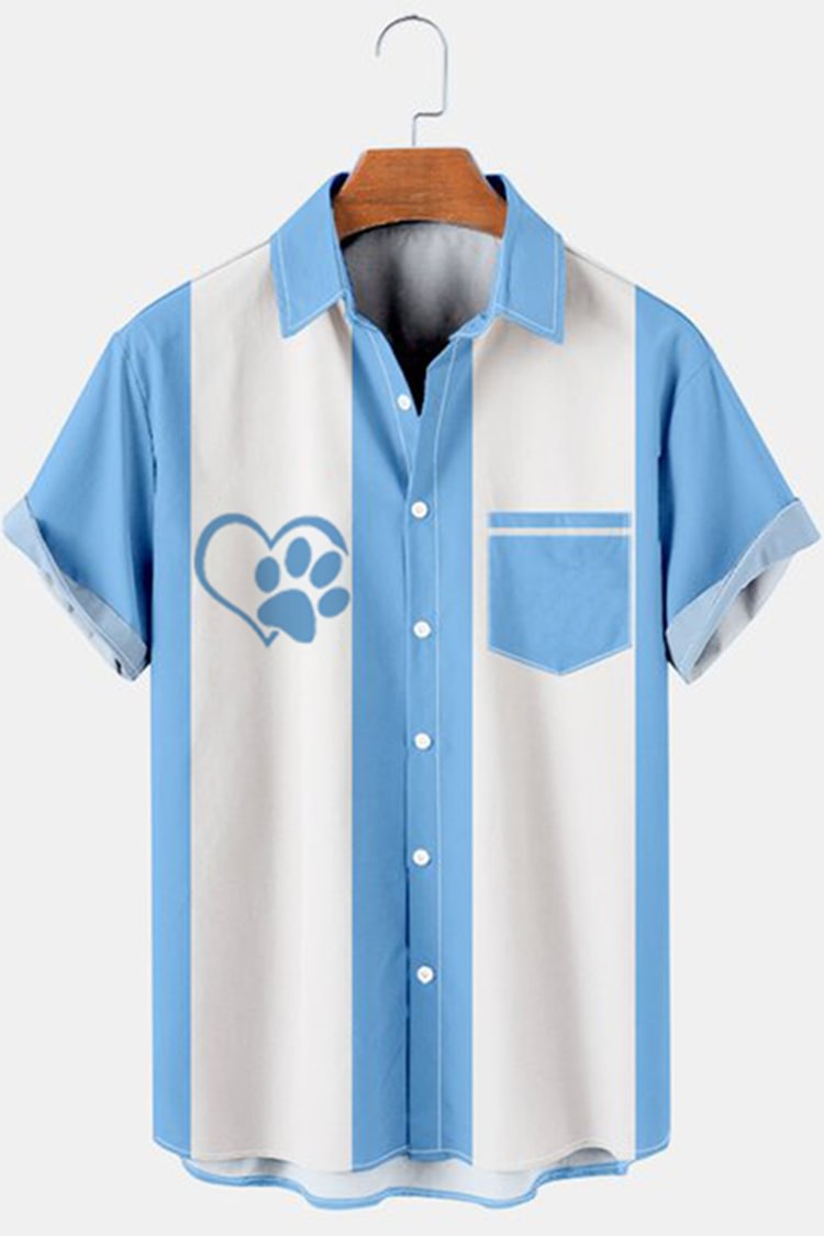 Men's Fashion Casual Dog Angel Shirt