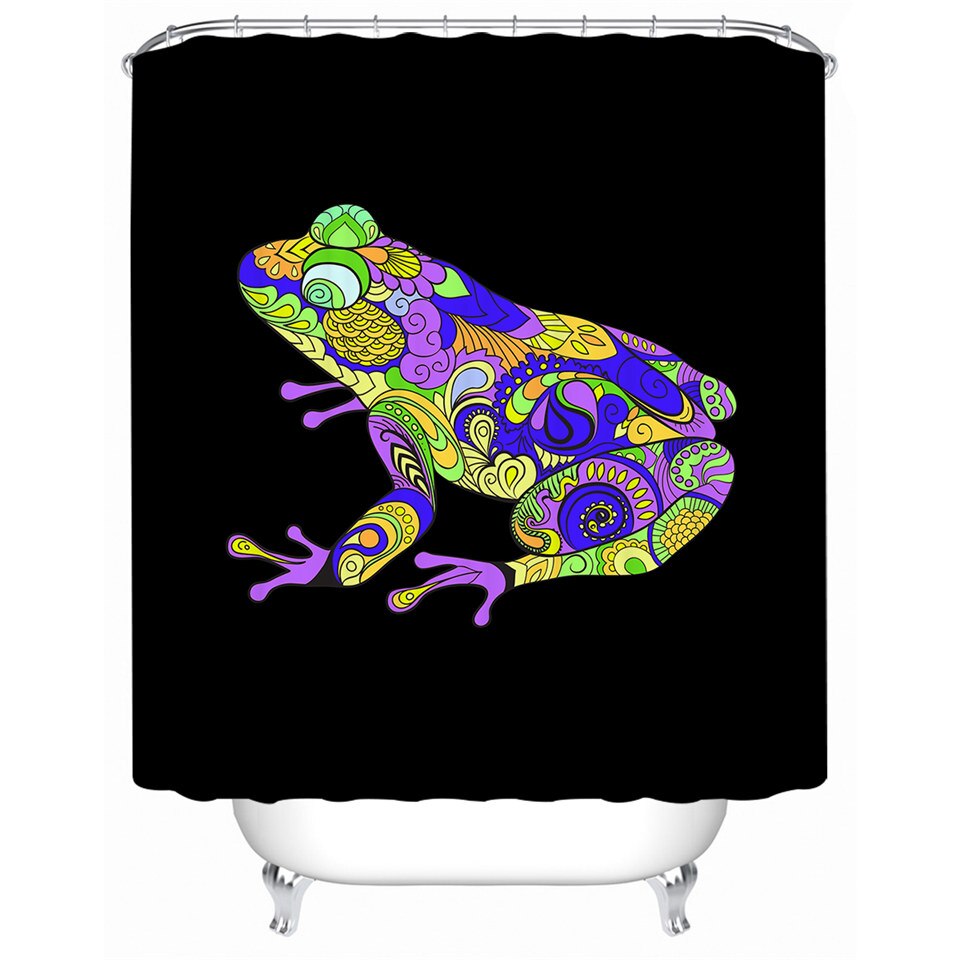 

Frog - Print Shower Curtain, 180*180cm, 501 Original