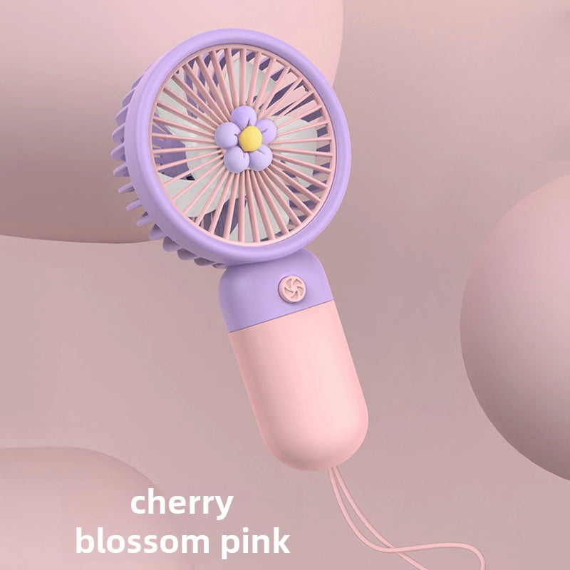 New Flower Mini Hand-held Small Fan Summer Fresh Portable Portable Portable Fan Usb Storage Electric Fan