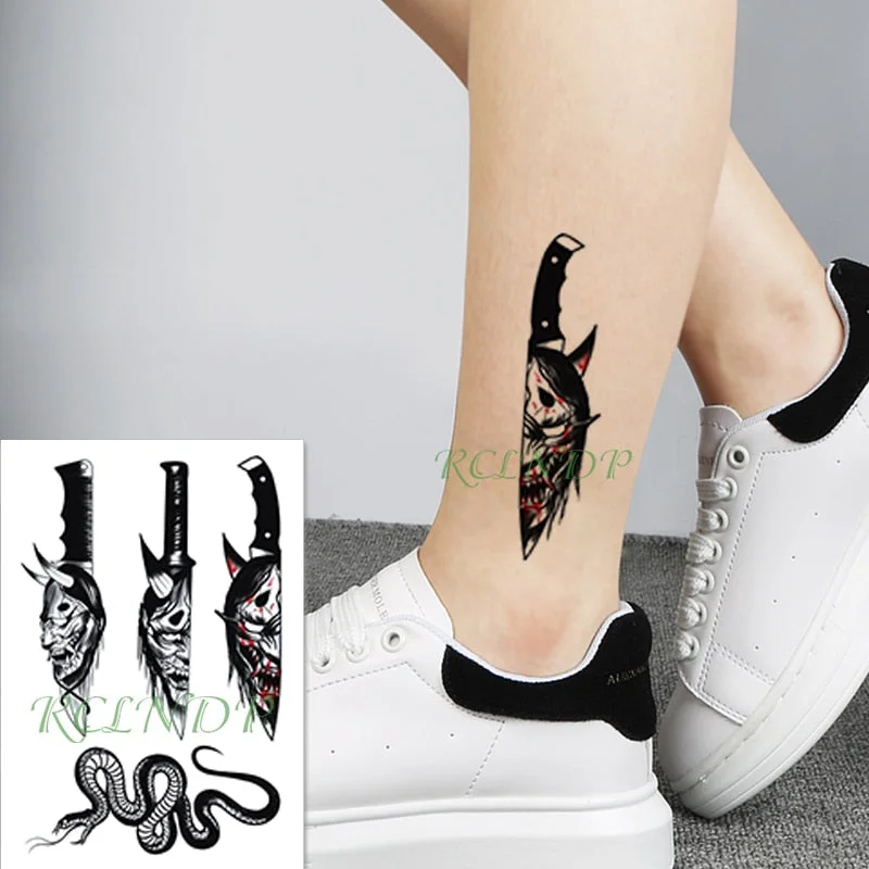 Waterproof Temporary Tattoo Sticker Broken Roman Clock Gear Big Size Body Art Flash Tatoo Fake Tatto Stickers for Girl Men Women