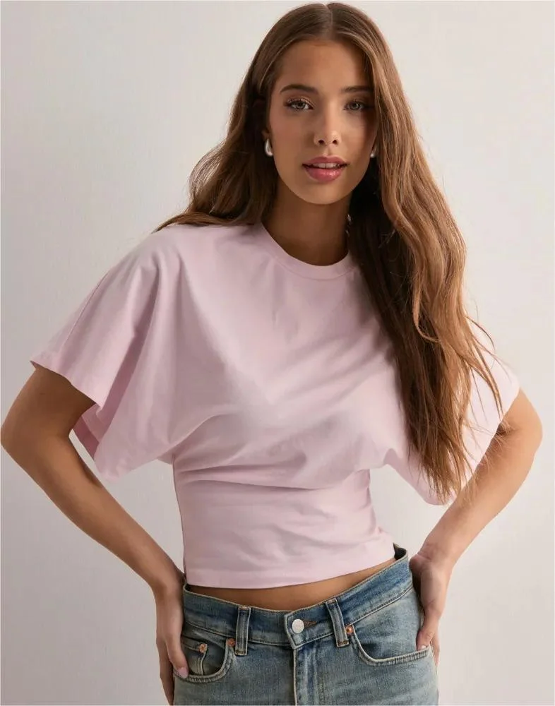 Nigikala Nigikala Korean Version Design Round Collar Collar Collar Short-Sleeved T-Shirt For The Summer New Simple And Pure Color Loose Top