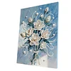 (30x40cm)DIY Pearl Painting Framed Flower Handmade Pearl Material Art Kit Living Room Decor