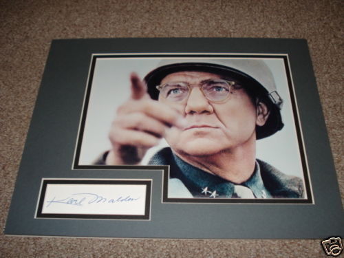 Karl Malden General Patton Signed 11x14 Photo Poster painting Display