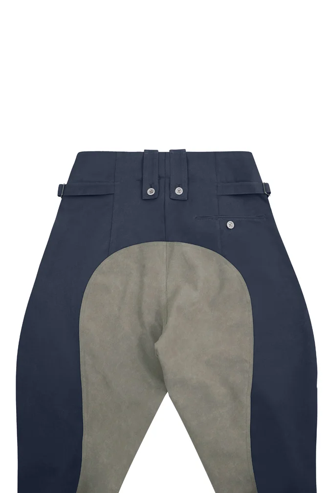   Luftwaffe German M1943 Blue Grey Gabardine Mounted Troops Riding Breeches German-Uniform