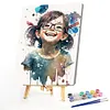 【Clearance Sale】Little Girl Wearing Glasses-Paint by Numbers Acrylic Painting 40*50CM