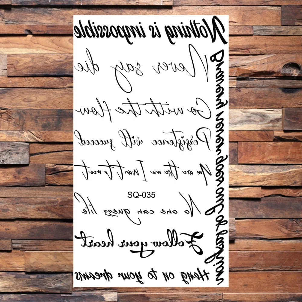 Black Elephant Cartoon Diamond Arrow Temporary Tattoos For Children Adults Realistic Pirate Flower Feather Fake Tatoos Sticker