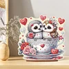 Diamond Painting Acrylic Owl in Cup Tabletop Home Decoration