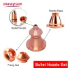 DNE Laser Nozzle CINCINNATI Lasermech Raytools Head Parts With Nut Base Bullet Shape Single Double Layer 1.2 1.5 Pure Copper