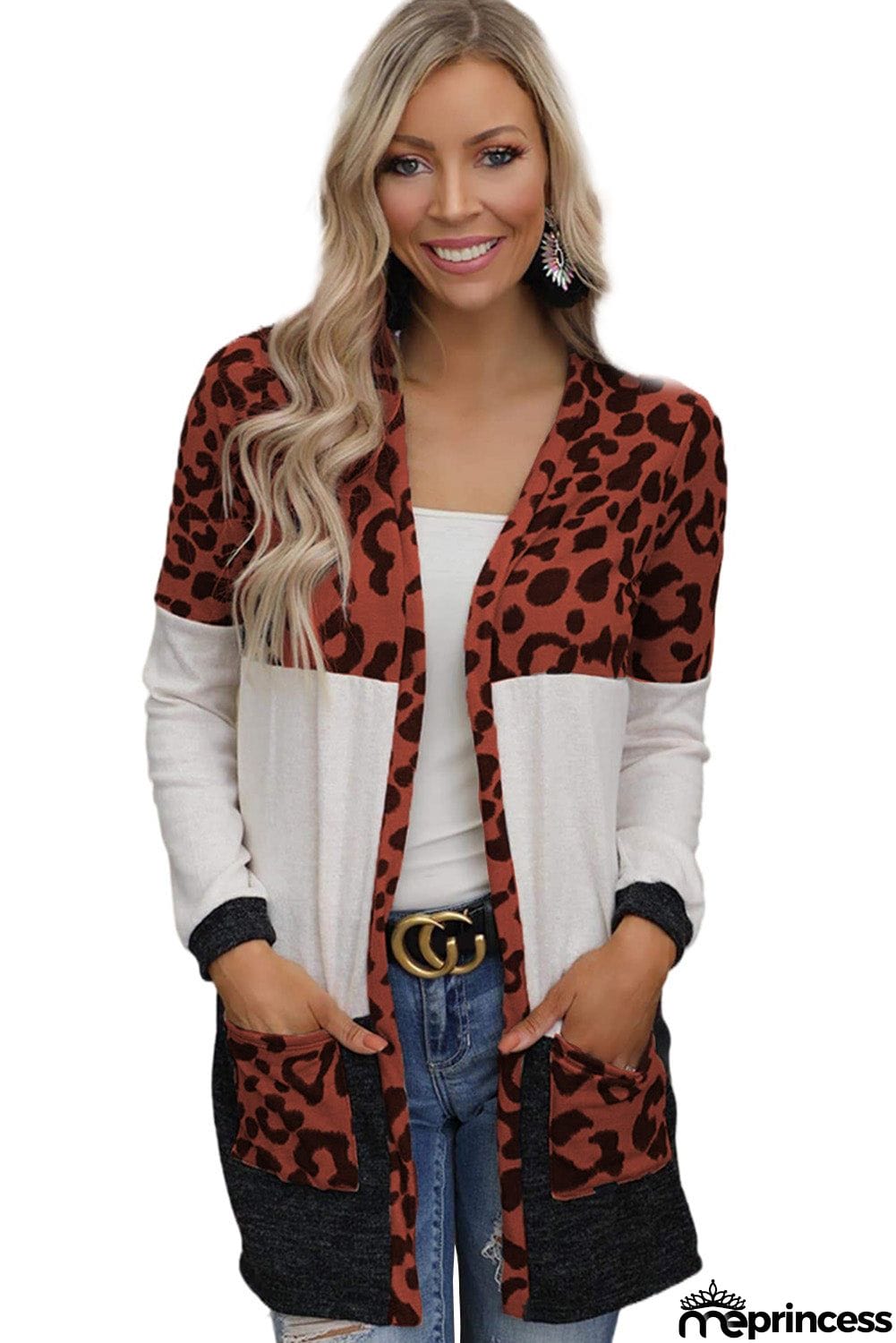 Block Cardigan with Pockets