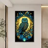 >SALE<Full Embroidery Cotton Thread11CT Print Moonlight Owl Cross Stitch Kit 50x80cm