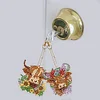 >SALE<6PCS Highland Yak Double Sided Special Shape Diamond Painting Keychain Pendant