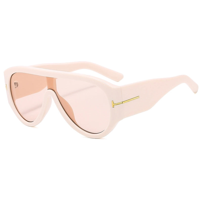Minimalist Streetwear Solid Color Pc Toad Glasses Full Frame Women’s Sunglasses