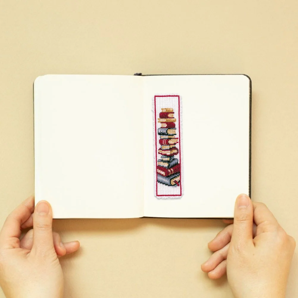 14ct 2-Strand Double-sided Counted Cross Stitch Bookmark - Book(18*6cm)