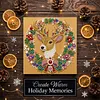 (25x25cm)DIY Pearl Painting Xmas Framed Handmade Pearl Material Art Kit Living Room Decor