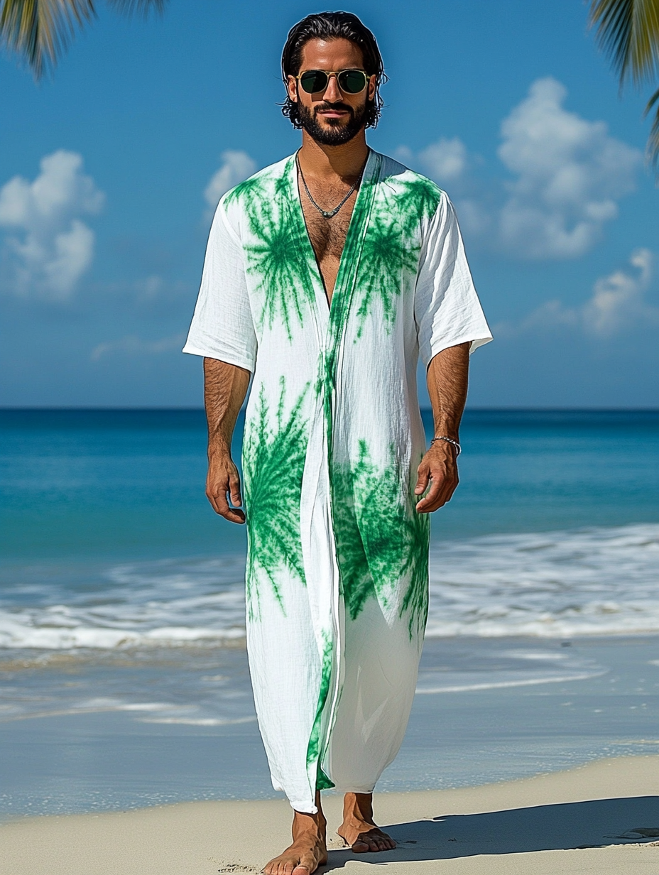 Mens Tie Dye Resort Kaftan