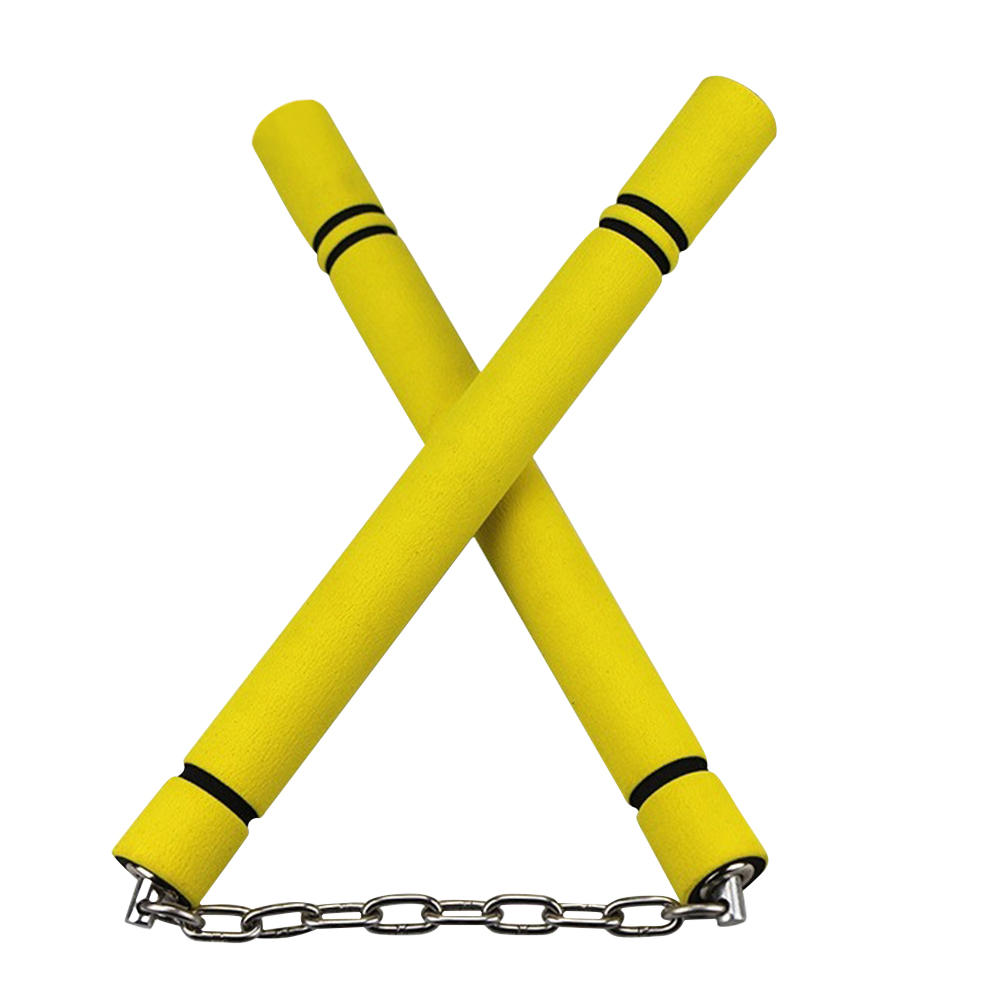 

Sponge Nunchucks Chain Training Practice Stick Safe Martial Arts Equipment, Yellow, 501 Original