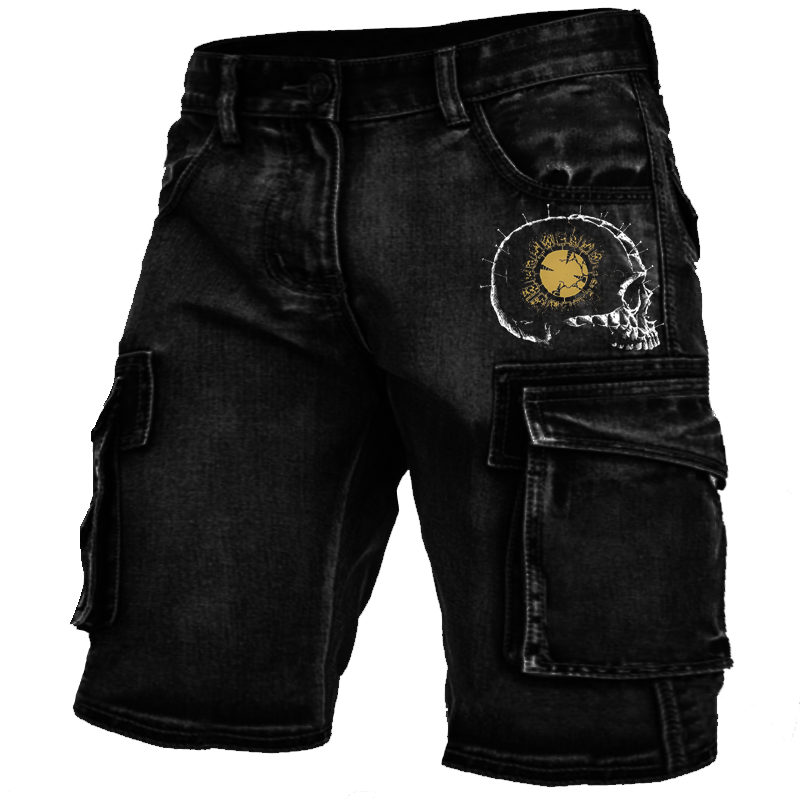 Men's Cargo Shorts Lament Skull Outdoor Shorts