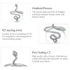 Punk Snake Open Ring 925 Sterling Silver