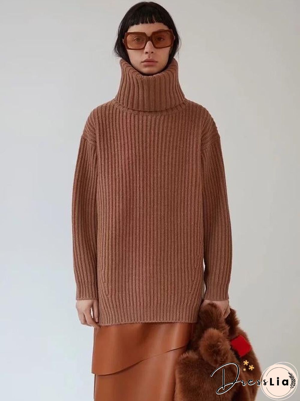 Round Neck Loose Knitting Sweater