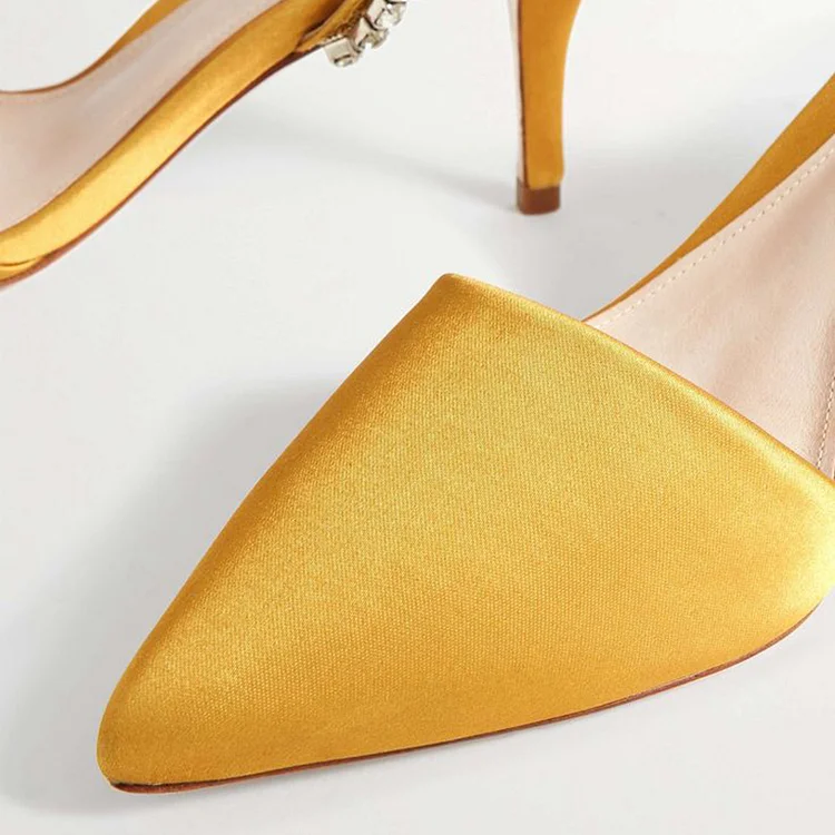 Yellow on sale rhinestone shoes