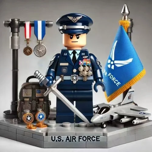 U.S. Military Patriotic Ornament Building Blocks - 100% Made in the USA