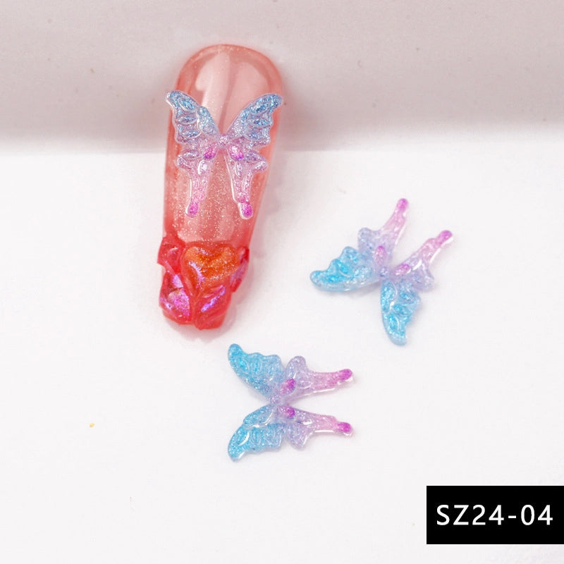Butterfly Resin Nail Decoration Accessories
