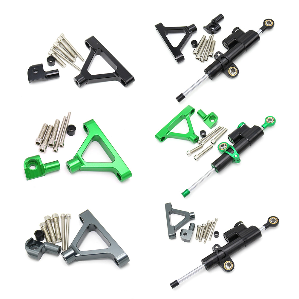 

CNC Motor Steering Damper Stabilizer w/ Mount Kit for Ninja ZX6R 2007 2008, Black, 501 Original