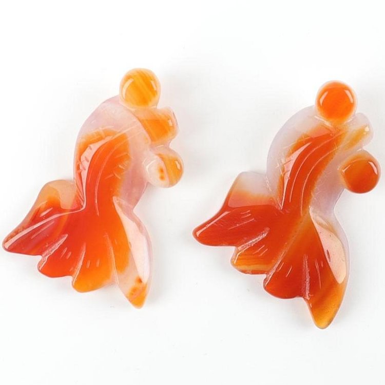 Carnelian Goldfish Pendant Animal Bulk