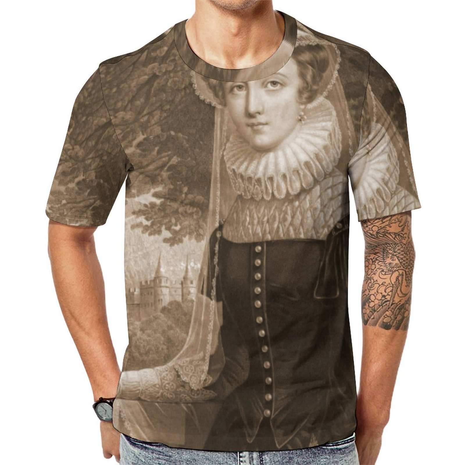 Mary Queen Of Scots 1852 Short Sleeve Print Unisex Tshirt Summer Casual Tees for Men and Women Coolcoshirts