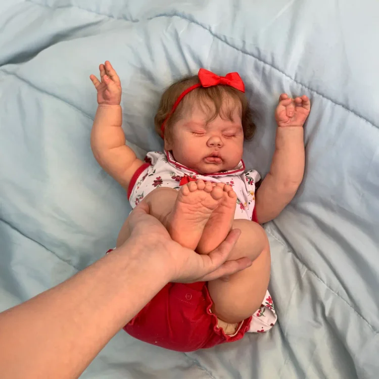 20 Inches Toddler Sleeping Adorable Baby Girl Doll Hakinz with Heatbeat Coos and Breath：Realistic Reborn Baby Dolls By Rsgdolls®