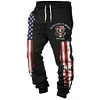 Men's Vintage 250th Anniversary American Flag Eagle Print Sweatpants by Inlyline