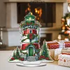 2D Flat Christmas Lighthouse Print DIY Table Top Diamond Painting Ornament Kits