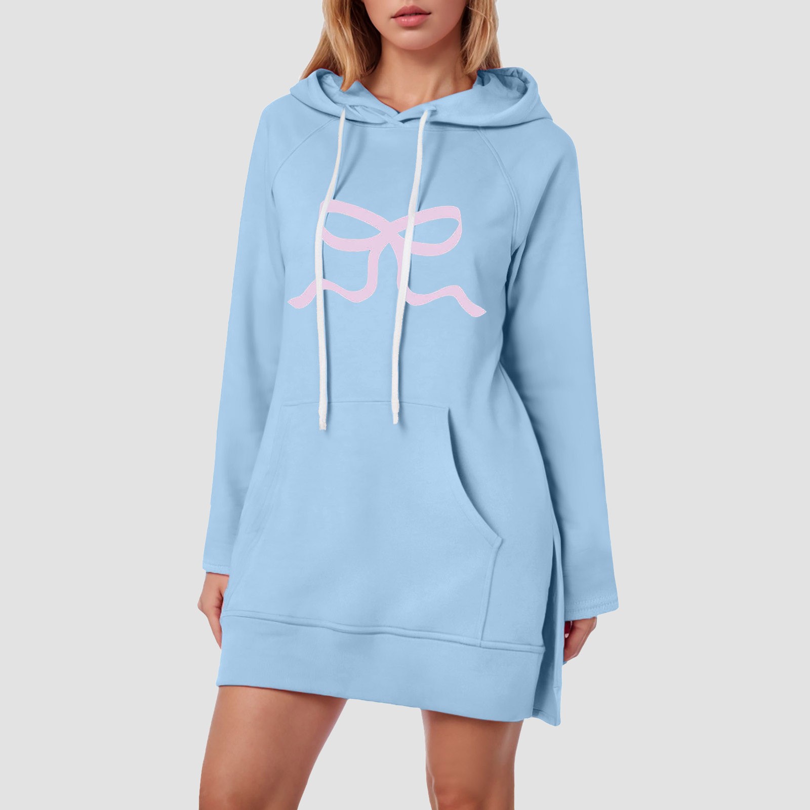 Women Hoodie Dress Loose Hoodie Casual With Pockets Long Sleeve Pullover Large Size 2025 Summer Dress