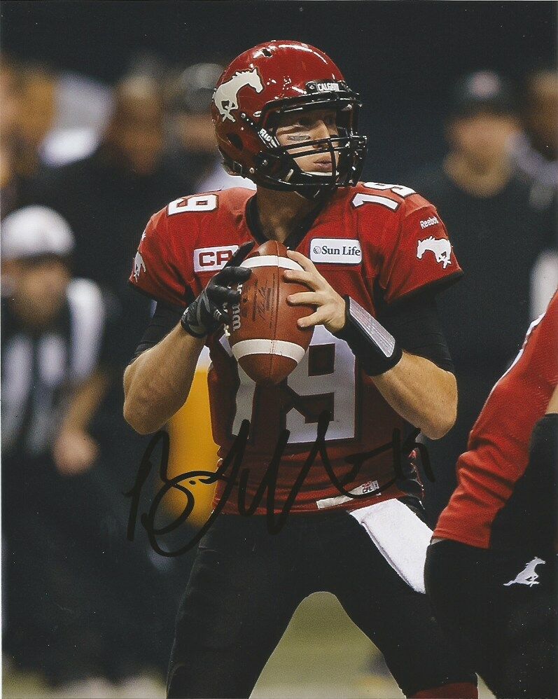 Calgary Stampeders Bo Levi Mitchell Signed Autographed 8x10 CFL Photo Poster painting COA D