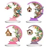 5D DIY Diamond Painting Special Shape Desk Ornament Flower Bird Decor Kit