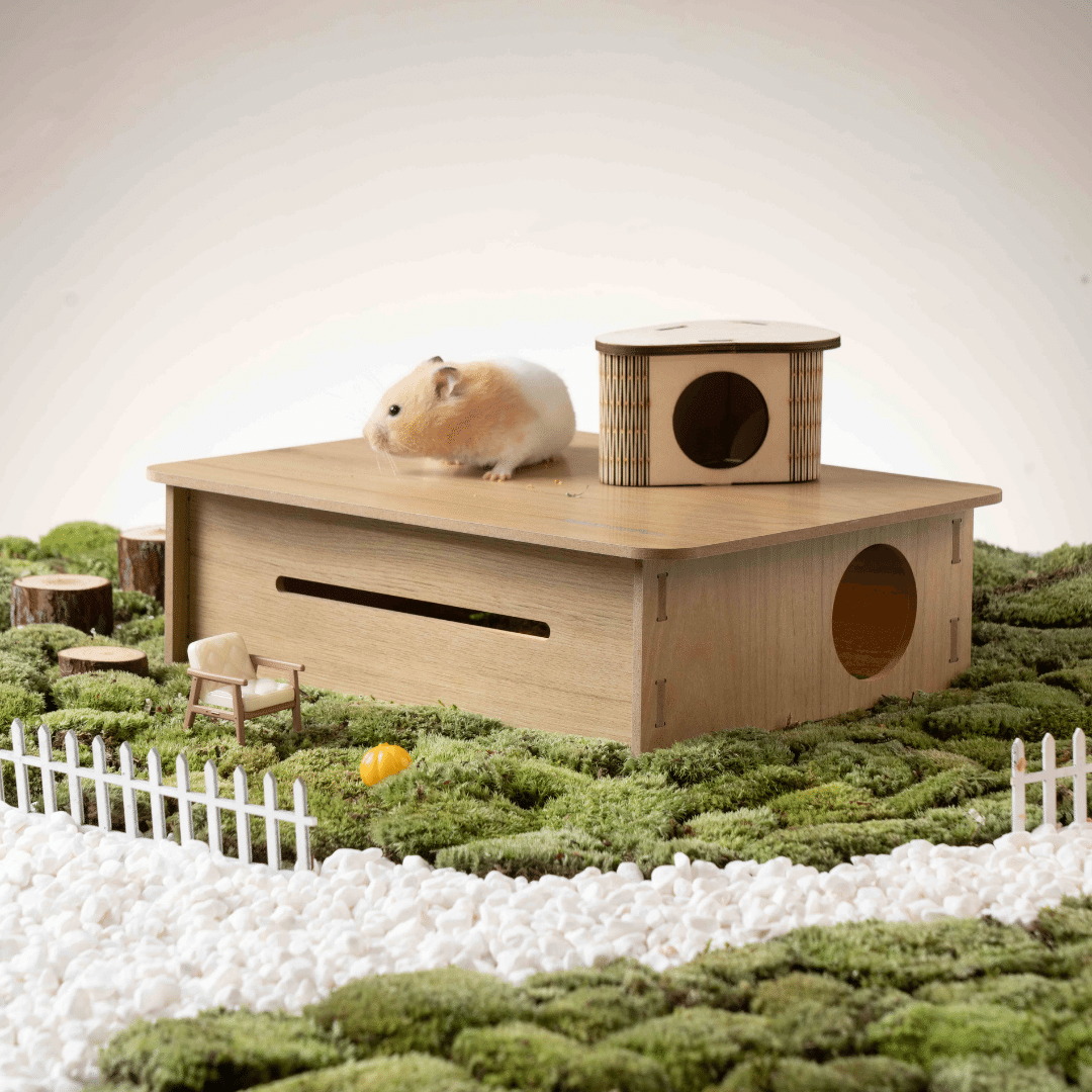 Hamster Hideout Wooden House Mewoofun Mewoofun