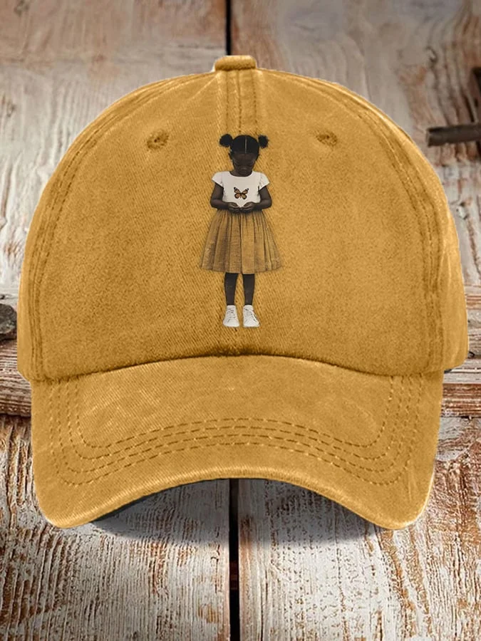 Unisex Black Girl Print Baseball Cap 