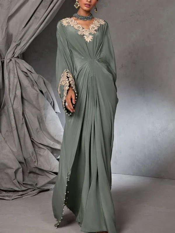 lace embroidery simple ladies robe